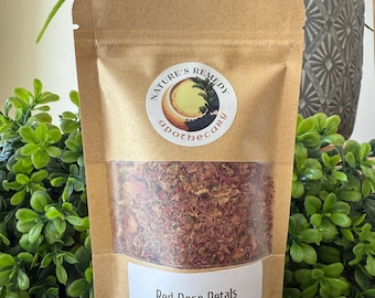 Red Rose Petals, dried: Food-Grade, Tea, Bath & Crafts