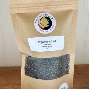 Organic Peppermint Leaf – Dried Loose Leaf Herb for Tea, Digestion, Aromatherapy and Skincare – Naturally Grown, Refreshing & Cooling
