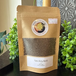 Organic Tulsi (Holy Basil) - Dried Sacred Herb for Tea & Ritual