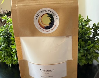 Polvo de arrurruz orgánico / Espesante natural, ingrediente para el cuidado corporal, repostería, desodorante casero, cuidado de la piel