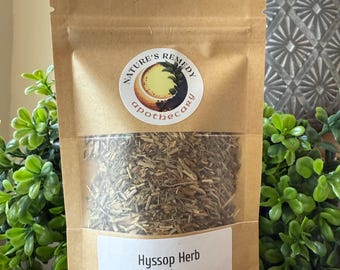 Organic Hyssop Herb | Dried Cut & Sifted Leaves for Tea, Crafts and Apothecary
