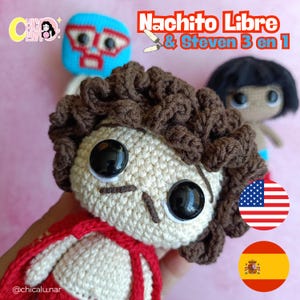 Pack Nacho Libre Amigurumi. *Patron Digital PDF*.