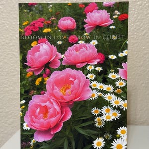 Christian Bridal Shower Card -Garden Bloom Theme -Song of Solomon 6:3