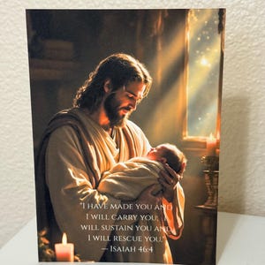 Christian Sympathy Card for Mother | Loss of Baby Boy | Faith-Based Encouragement | Infant Loss Grief Card | God’s Comfort Card