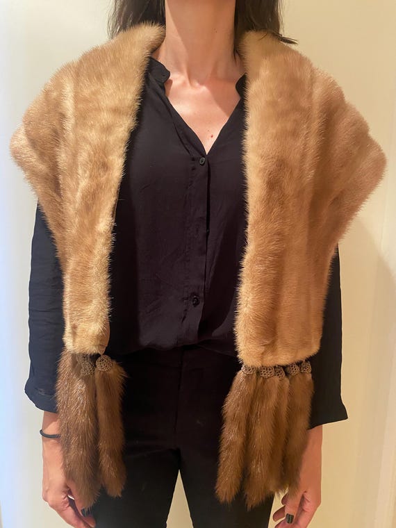 Real mink shawl best sale