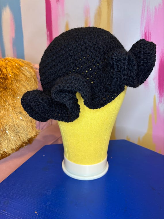 All Black Ruffle Bucket Hat - Etsy display picture 3