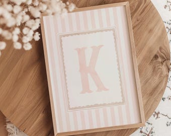 Blush rosa erste Wandkunst, Vintage Kinderzimmer Dekor (digitaler Download)