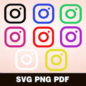 Instagram Logo SVG PNG PDF, social media logo, Ig logo, app logo svg png, Cricut and Silhouette Cutting Machine, gift, Instagram print