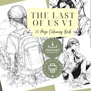 Op The Last of Us geïnspireerd kleurboek V1 - afdrukbare digitale download van 13 pagina's voor fans