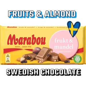 SWEDISH CHOCOLATE MARABOU! milk chocolate fruit and almond | Swedish