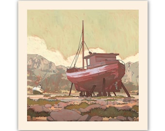 BOAT - ILLUSTRATION A5/A4/A3 - square