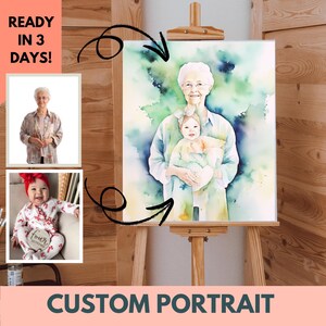 Add Deceased Loved One to Photo - Combine Photos - Add Passed Away Loved One - Memorial Portrait for Father Mom - Loss of Father Mother Gift