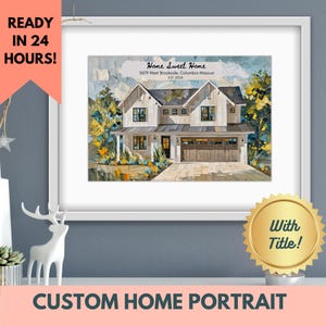 Realtor Closing Gift | Personalized Gift for Clients | Custom House Portrait | Custom Sketch Portrait | Realtor Gift Buyers or Sellers | art
