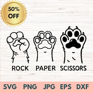 Sudadera divertida con diseño de pata de gato, piedra, papel o tijera: regalo divertido unisex para amantes y dueños de gatos