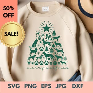 Kerst hondensweater SVG | Kerstcadeau hondenbezitter | Kersttrui hond | Kersttrui | Vakantietrui | Kerstshirt