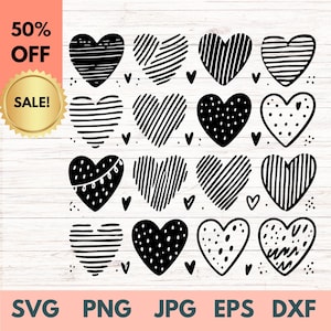 Heart Svg Bundle, Heart Svg, Hand Drawn Heart svg, Open Heart Svg, Doodle Heart Svg, Sketch Heart Svg, Love Svg,Valentine Svg,Cricut,Png,Dxf