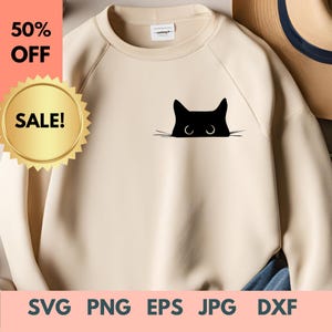 T-shirt SVG adorable chat noir pour Halloween et les amoureux des chats - cadeau personnalisable sur le thème des animaux de compagnie