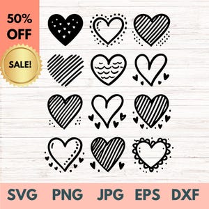 Heart Svg Bundle, Heart Svg, Hand Drawn Heart svg, Open Heart Svg, Doodle Heart Svg, Sketch Heart Svg, Love Svg,Valentine Svg,Cricut,Png,Dxf