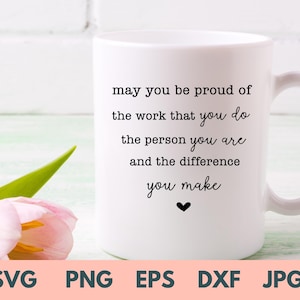 possa tu essere orgoglioso del lavoro che fai, della persona che sei e della differenza che fai / messaggio in una scatola / regalo di ringraziamento / regalo per i dipendenti