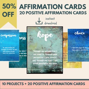 Boost Your Mood with Positive Quote Flash Cards for Therapy Office Decor | Affirmation cards | positive quote flash cards | affirmations