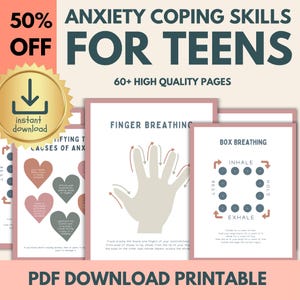 Anxiety Therapy Worksheet for Mental Health School Counselor Psychologist Occupational Therapy Social Work Tool For Trauma DBT CBT Worksheet