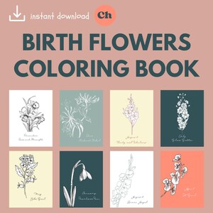 Fleurs sauvages mois de naissance SVG, PNG bundle graphiques - fichiers svg fleurs sauvages mois de naissance anniversaire fleur clipart botanique téléchargements instantanés