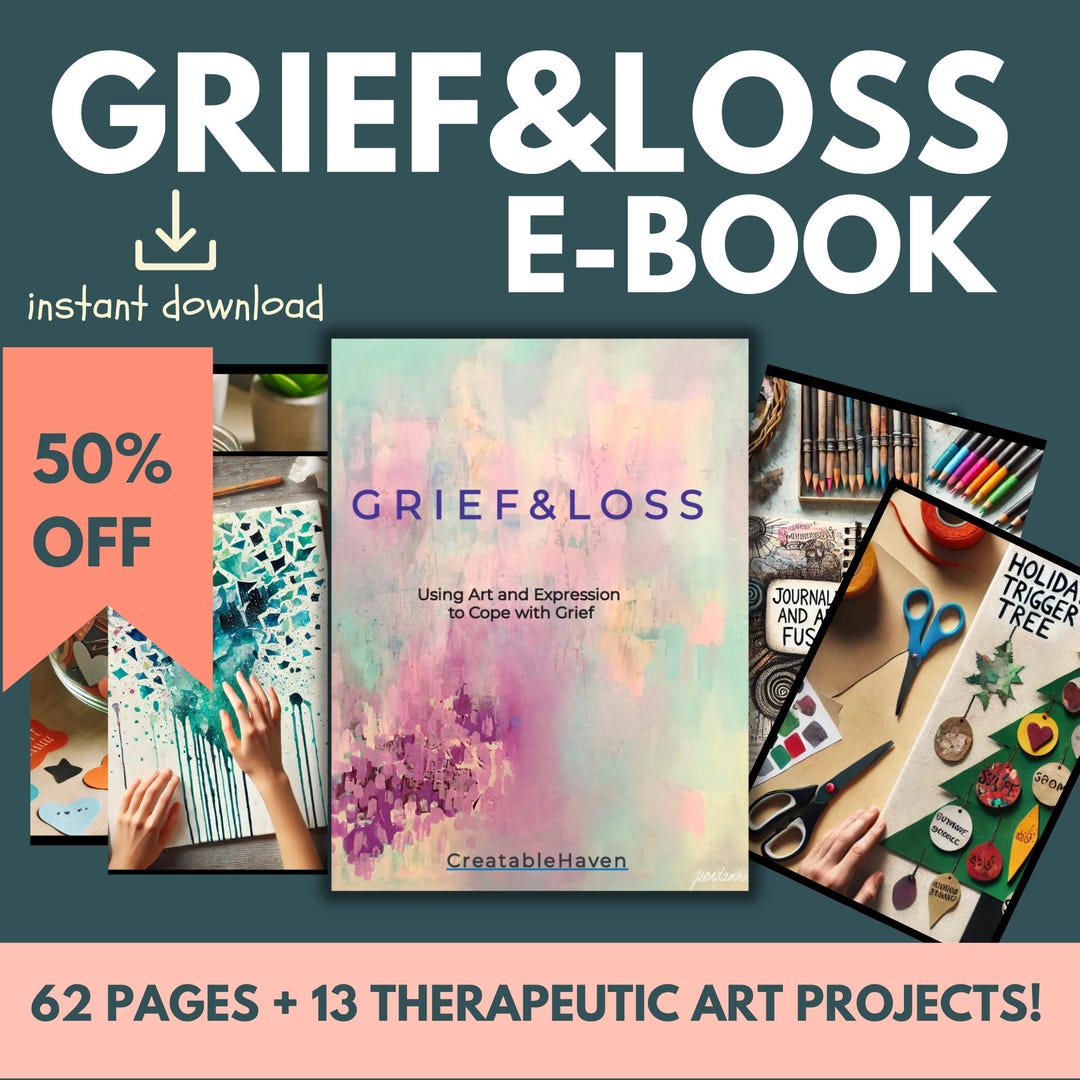 Grief and Loss Art Therapy, Therapy, Therapy Worksheet, CBT Worksheet ...