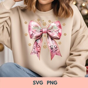 Bow svg | Christmas Bow Png, Christian Christmas Png, Nativity Scene Png, Baby Jesus Png, Bible Verse Png, Glitter, Pink Christmas Png