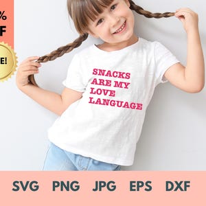 Les collations sont mon amour langue SVG, chemise pour enfants Saint-Valentin, TeeFunny Boys naturel Saint-Valentin SVG, valentinetine bébé garçon