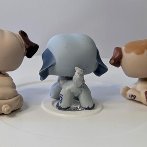 Figurine Littlest Pet Shop (LPS) N°1087 Chien St Bernard Bleu Hasbro - Occasion