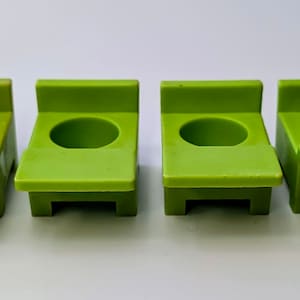 Vintage - Fisher-Price Little People - Set van 4 groene bureaus - vervangende onderdelen