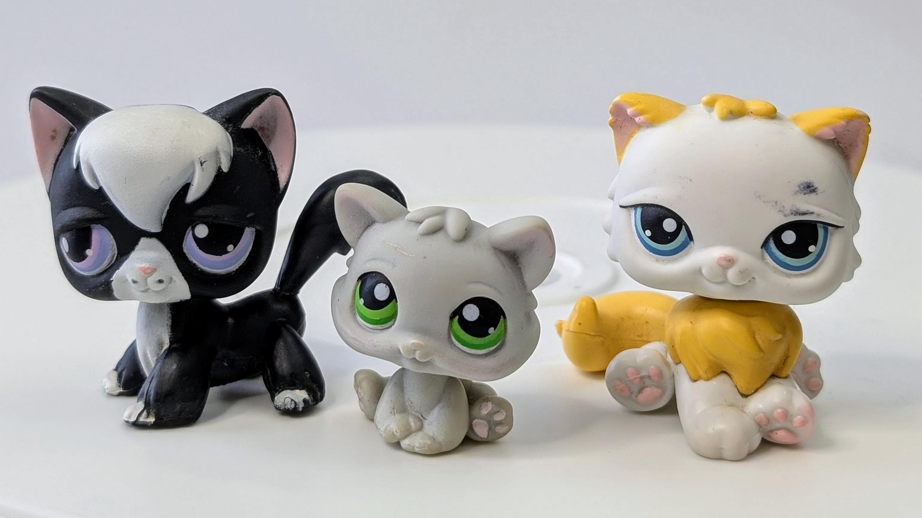 Hasbro - Littlest Pet Shop - LPS - Cats #88 #207 - Black and White