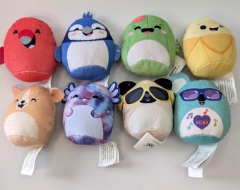Set de 8 Squishmallows - Juguetes de McDonald's - Cajita Feliz - 7,6 cm de alto