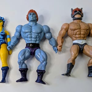 Vintage - Pair of Action Figures - Master of the Universe - MOTU - Faker He-Man - Zodac - Evil-lyn