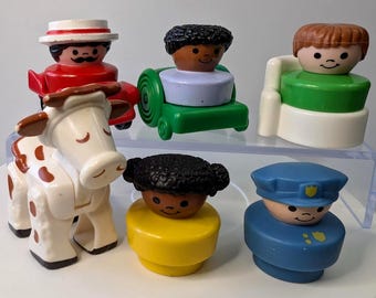 Vintage - Fisher-Price - Chunky People - lot de 6