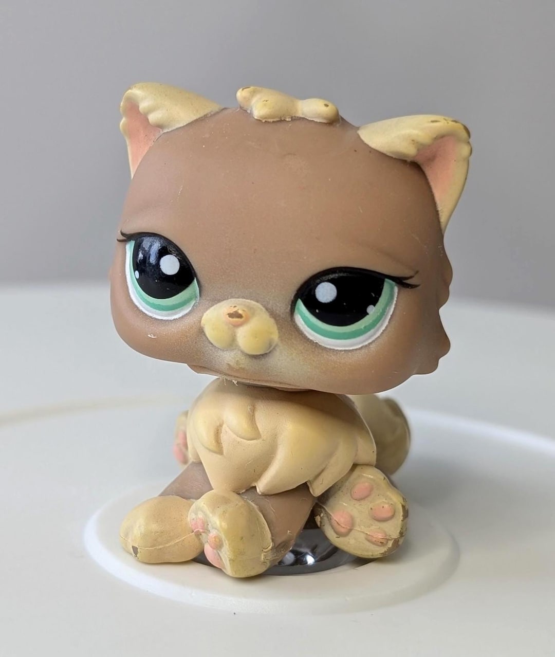 Hasbro Littlest Pet Shop LPS Brown Beige Persian Cat #1063