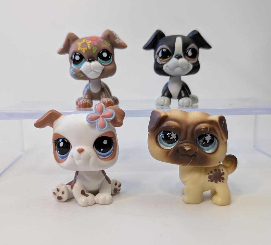 Littlest Pet Shop - Dog - Pug - Boxer - Boston Terrier - Bulldog ...