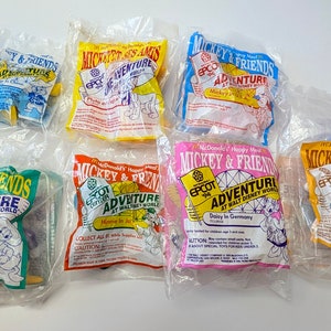 Vintage - 1993 McDonald&#39;s - Happy Meal / Happy Meal - Disney - Epcot Center Lot(7) - All in Original Package