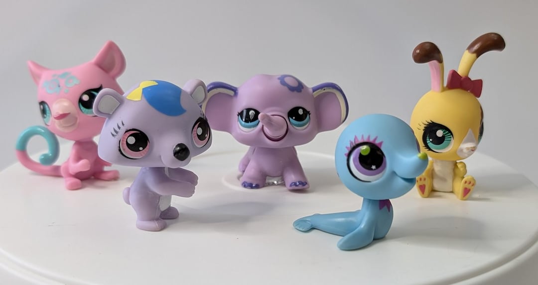 Lps Raptor Bit Littlest Pet Shop - LPS - Elephant #2471 - Seal #2848 - Rabbit #3173 ...