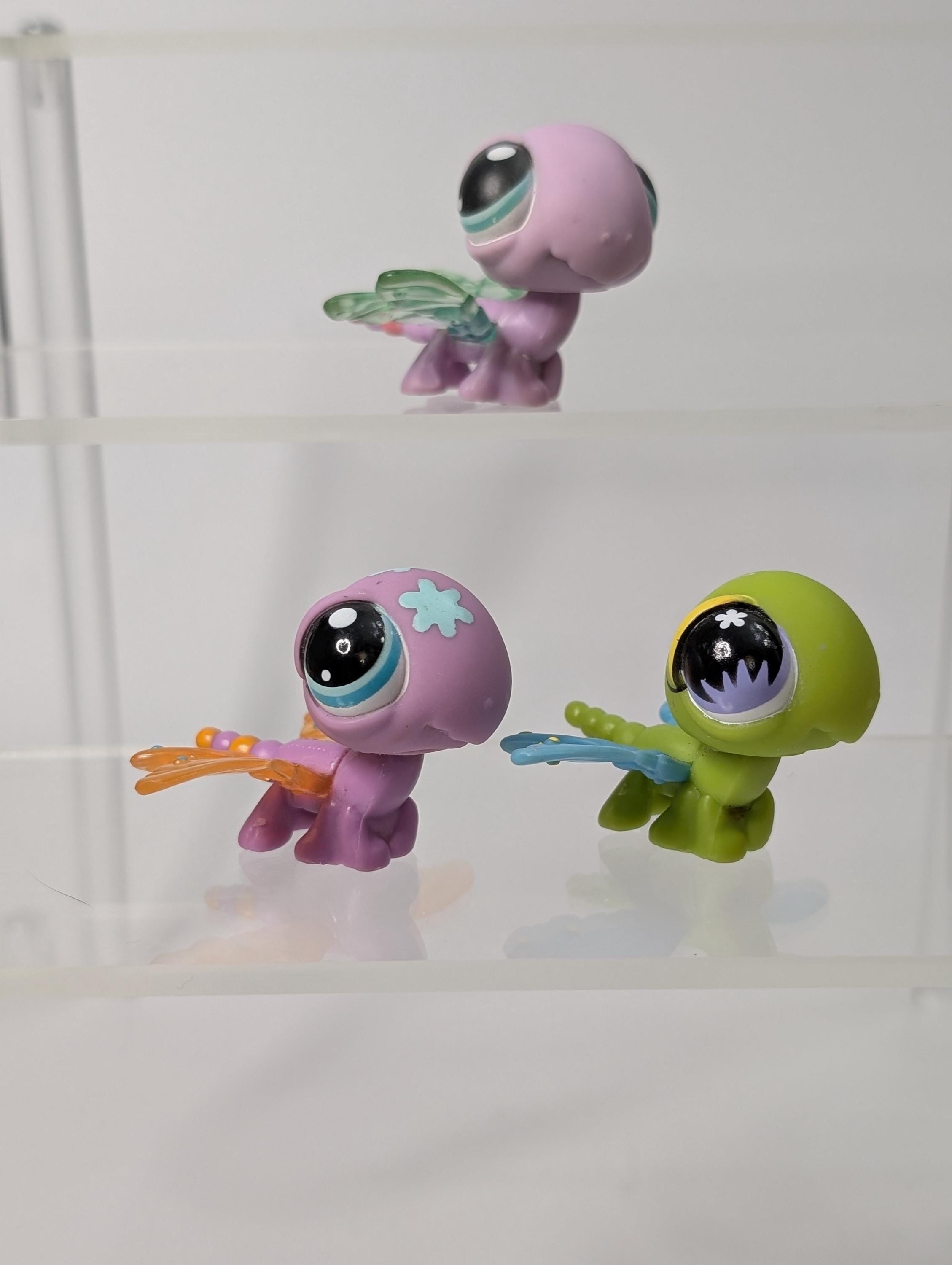 Figurine LPS Littlest Pet Shop #598 Libellule Verte, Jaune Et Bleue - Occasion