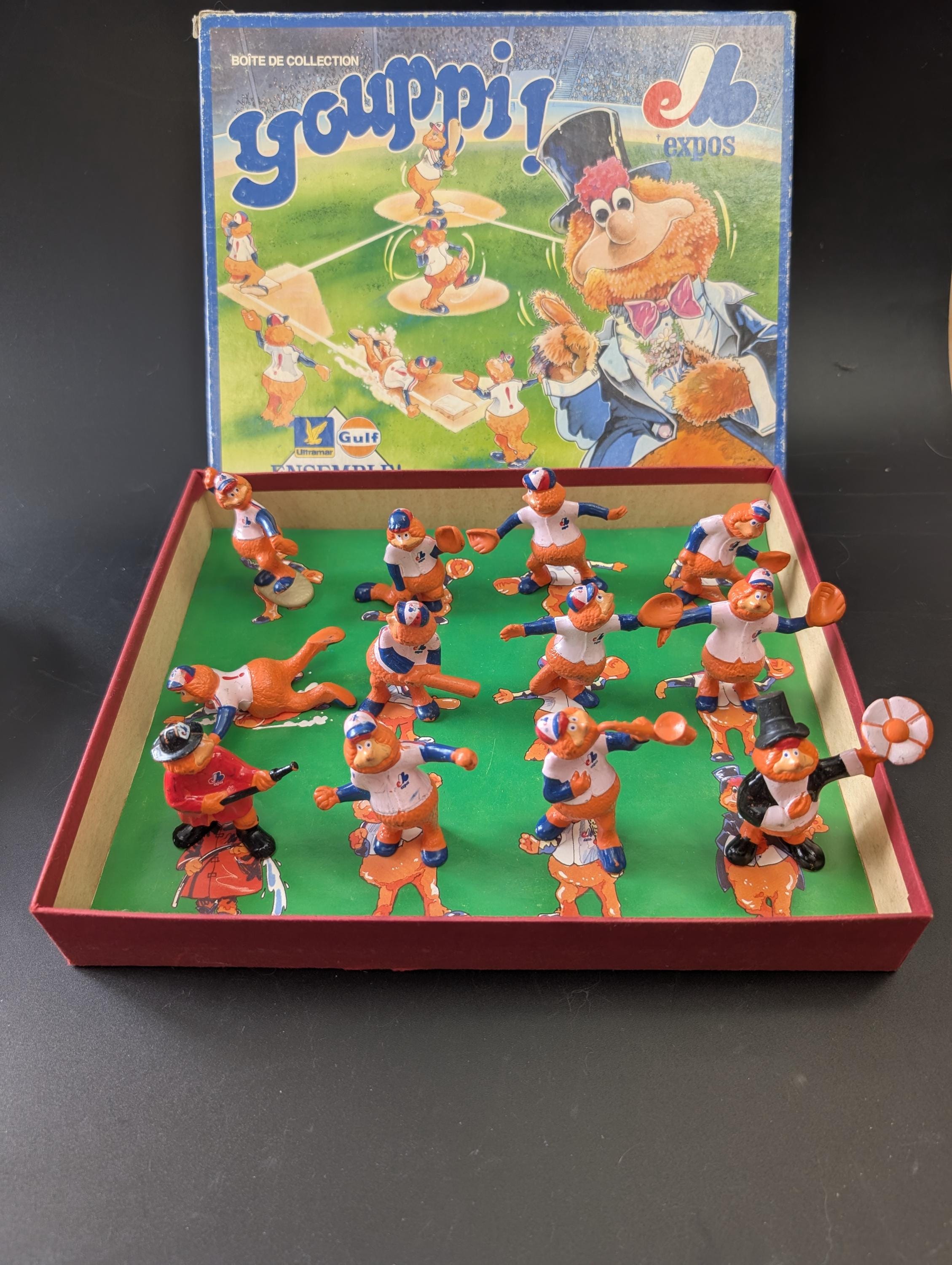 Vintage - 1986 Baseball Expos Mascot Figurines Complete Set