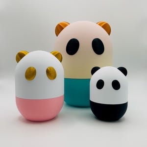 3D panda storage box, Original animal jewelry box, Original gift idea, Eco-friendly home decoration