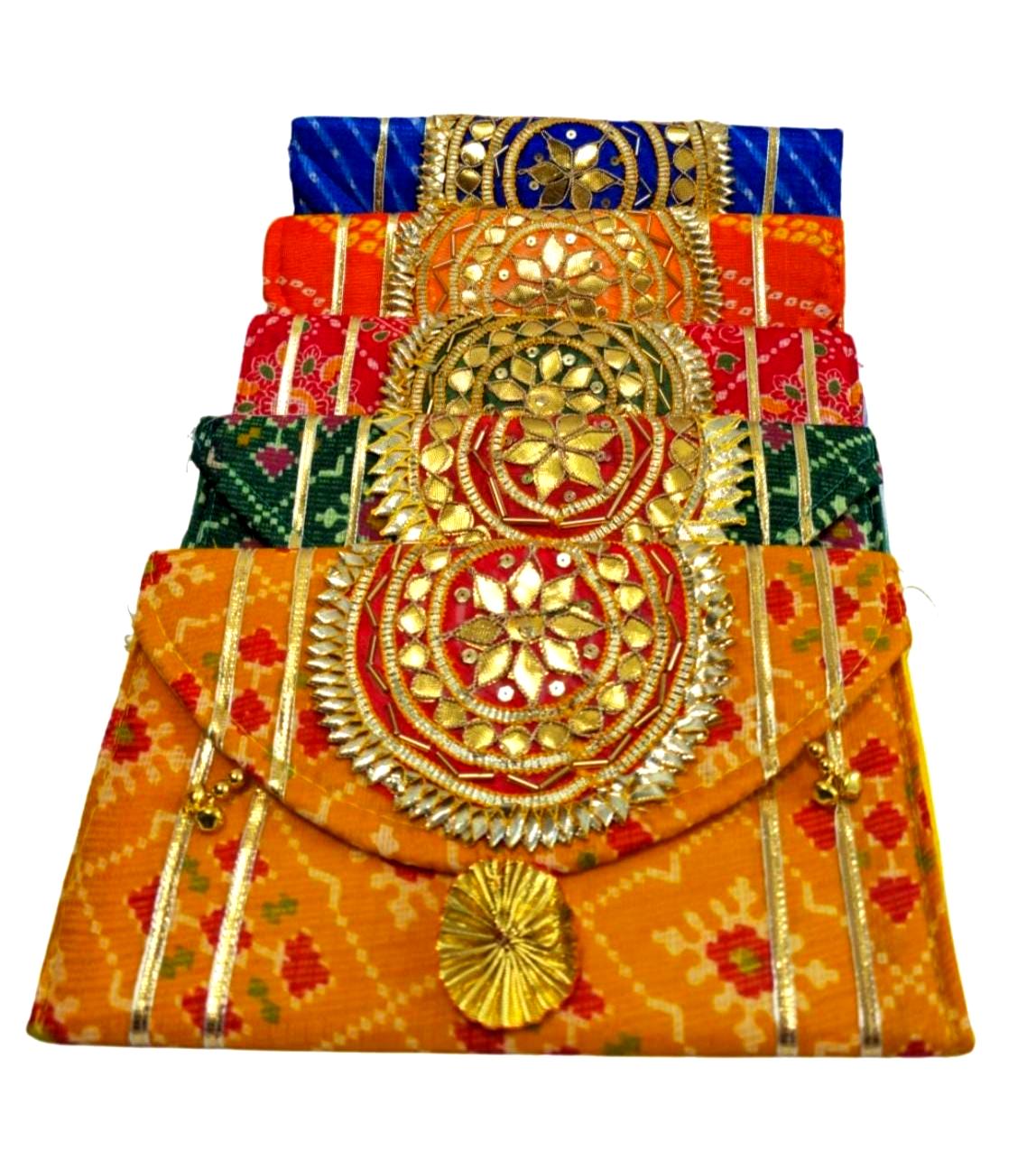 Handmade Embroidered Raw Silk Clutch, Rajasthani Sequin Purse - Etsy