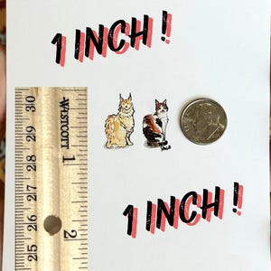 Mini Pet Portrait Custom Gift Tiny Pet Painting Small Personalized Animal Portrait Memorial Art Pet Owner Gift Custom Cat Painting