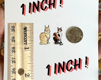 Mini Pet Portrait Custom Gift Tiny Pet Painting Small Personalized Animal Portrait Memorial Art Pet Owner Gift Custom Cat Painting