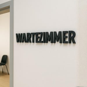 Letras 3D autoadesivas – Personalizadas – para decoração de parede, sinalização de consultório ou escritório – Letras de parede individuais – Escritório e Residência