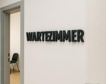 3D self-adhesive letters – Personalized – for wall decoration, practice signage or office – Individual wall lettering – Office & Home
