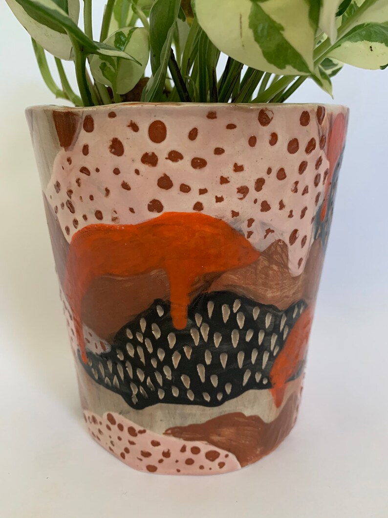 Handmade ceramic terracotta planter flower pot Etsy