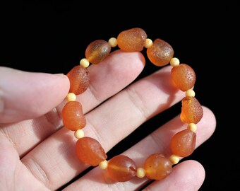 Original Sea Float Bracelet Pristine Treasure Natural Fossil Vintage Style Beads Gift for lovers Raw Float