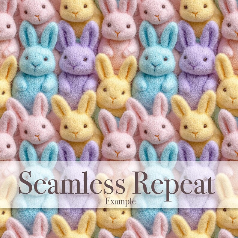 Cute Pastel Fluffy Rabbits. Nursery Baby Hare Bunny Knitted Felted Faux ...
